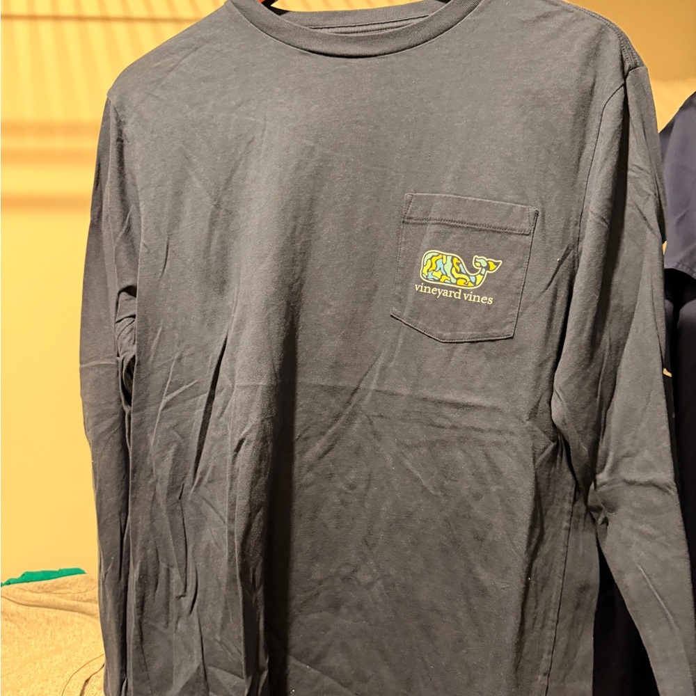 Vineyard Vines Men's Navy Long Sleeve Tee